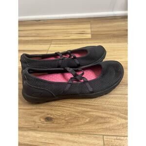 Skechers Shoes Wm Size 6.5 Black Goga Mat Mary Jane Flats Comfort Walking
